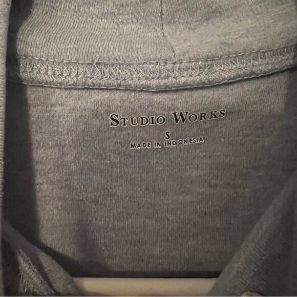 LOT of 2 Studio Works Mock Turtleneck Shirts Women's Size Small Blue Gray - Picture 4 of 9